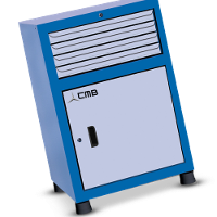 Gaveteiro modular pequeno com 1 Porta e 4 Gavetas GAV613 CMB - 1