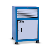 Gaveteiro modular pequeno com 1 Porta e 4 Gavetas GAV613 CMB - 3