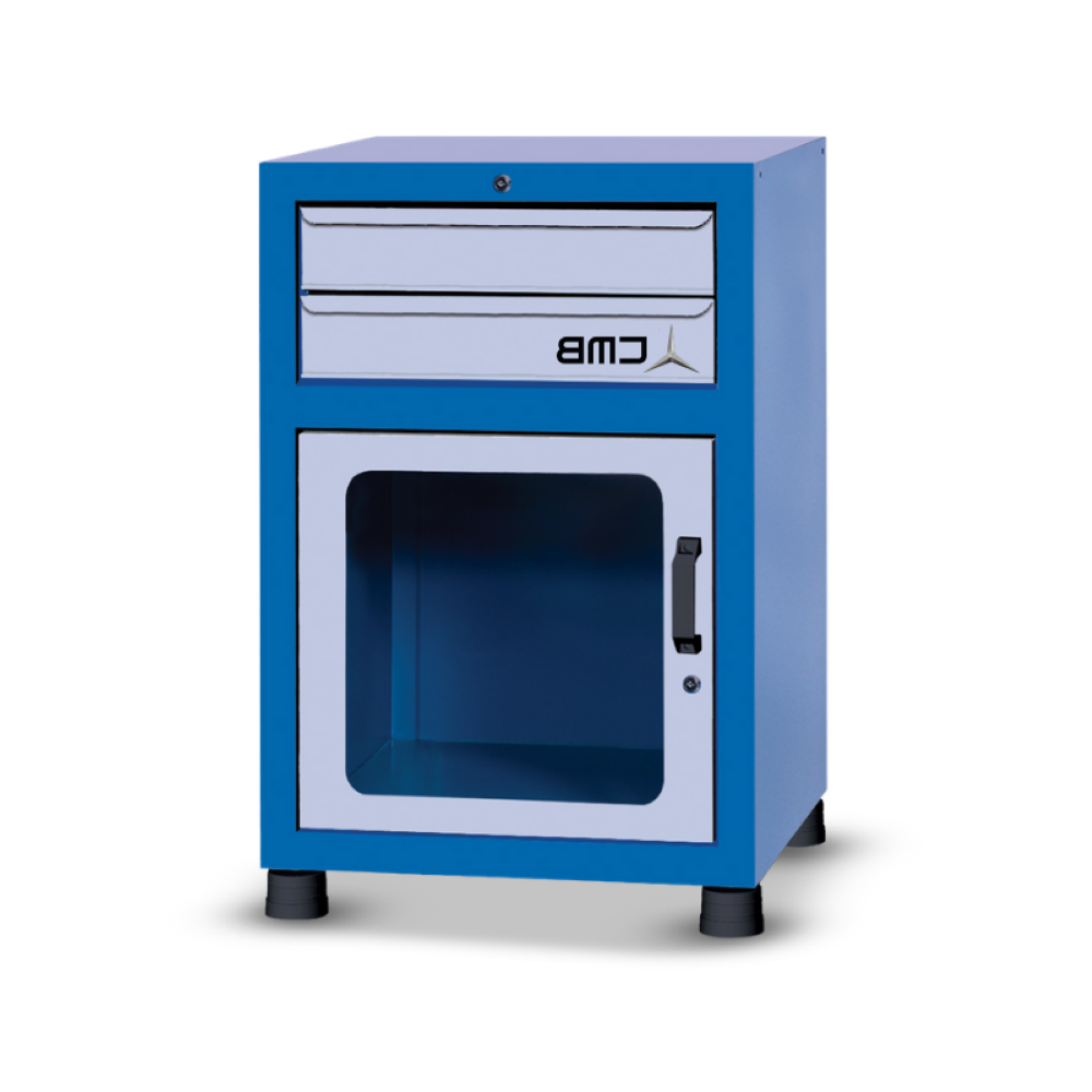 Gaveteiro modular pequeno com 1 Porta visor de acrilico e 2 Gavetas GAV616A CMB - 2