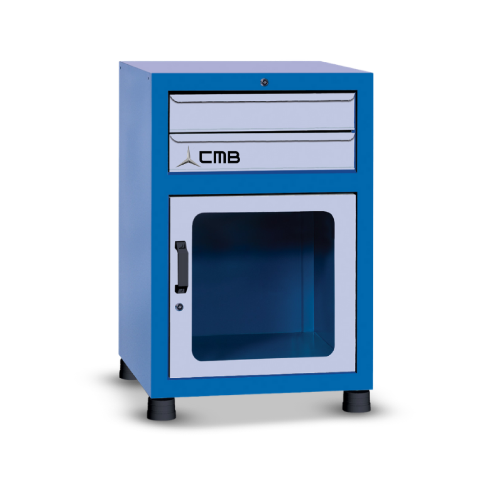 Gaveteiro modular pequeno com 1 Porta visor de acrilico e 2 Gavetas GAV616A CMB - 3