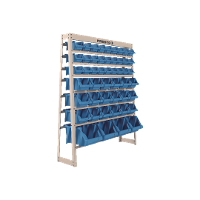 Estante Gaveteiro com 49 Gavetas Mistas Azul e bege Presto - 1