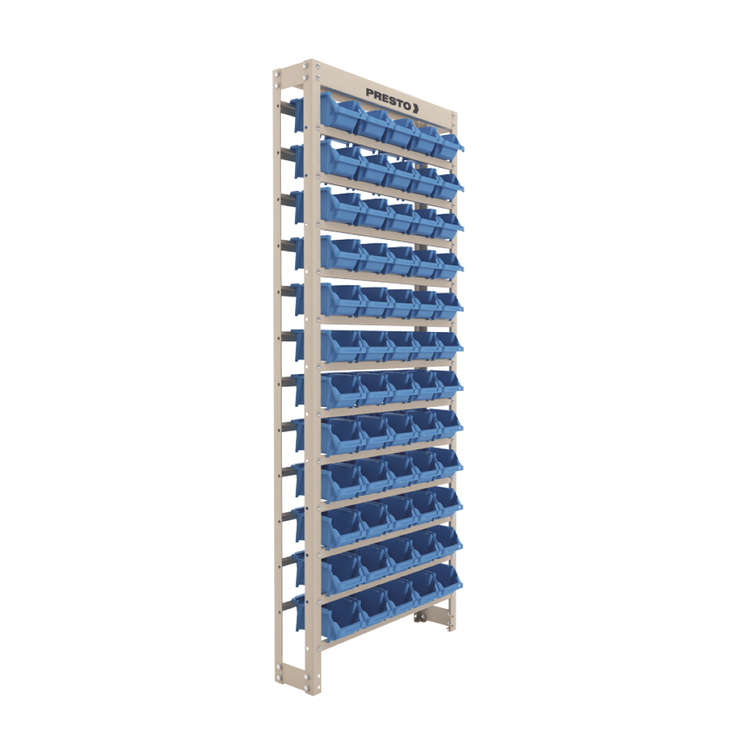 Estante Gaveteiro com 60 Gavetas n3 Azul e bege Presto - 1