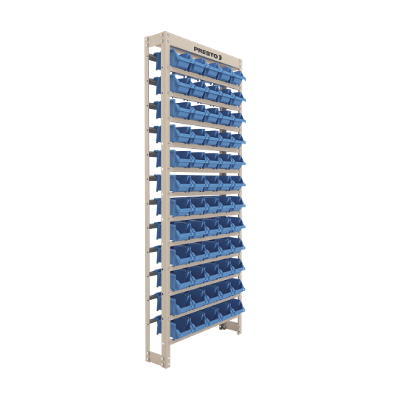 Estante Gaveteiro com 60 Gavetas n3 Azul e bege Presto