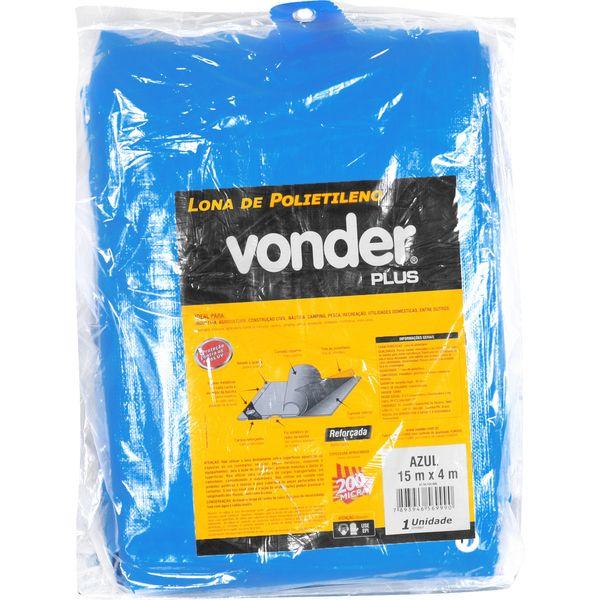 Lona Reforçada Azul 15x4m Vonder - 2