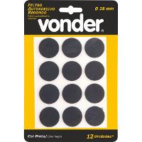 Feltro autoadesivo redondo 28mm com 12 peças Vonder - 2