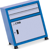 Gaveteiro modular grande com 1 Porta e 2 Gavetas GAV812 CMB - 1