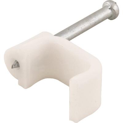 Grampo para fios 6mm² branco chato com 20 peças - Vonder