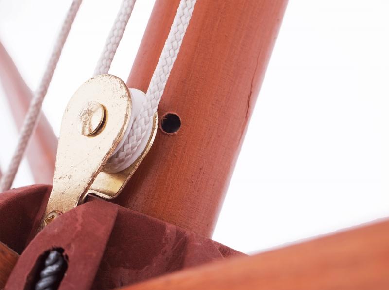 Ombrellone Estrutura Madeira 4,00M Branco Bel Lazer - 4