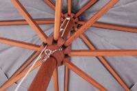 Ombrellone Estrutura Madeira 4,00M Branco Bel Lazer - 3