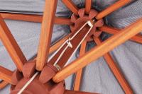 Ombrellone Estrutura Madeira 4,00M Branco Bel Lazer - 5