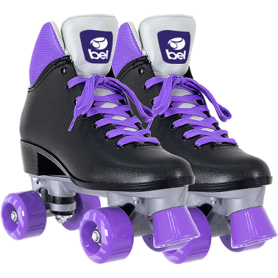 Patins Bel Quad Retro Basic Preto/Roxo Tam 37