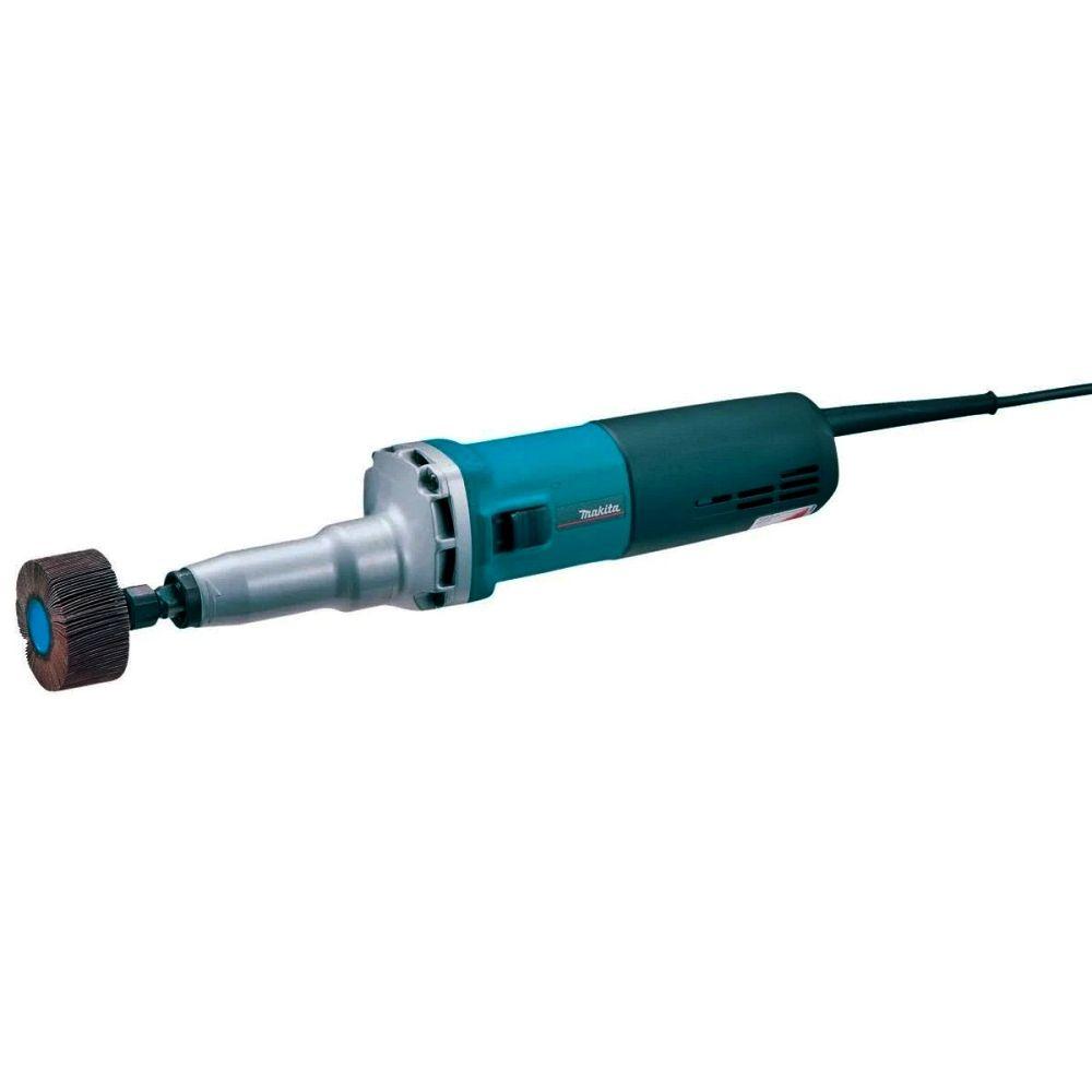 Retificadeira 8mm 5/16'' 750W 7000 RPM Pinça 6mm Industrial Metal com Chave GD0810C 220V Makita - 1