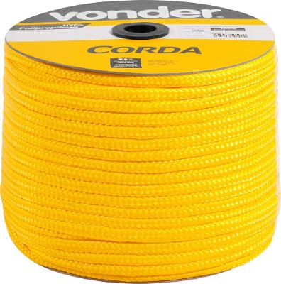 Corda Multifilamento Trançada 12mm 140m Amarela Carretel - V
