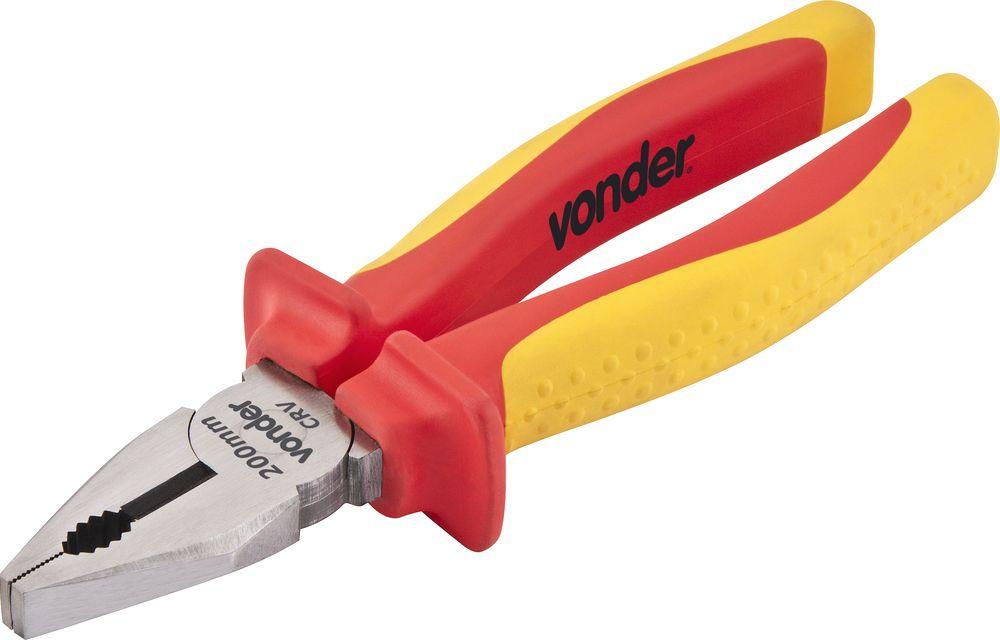 Alicate universal 8" vde cromo vanádio isolado 1000v Vonder - 1