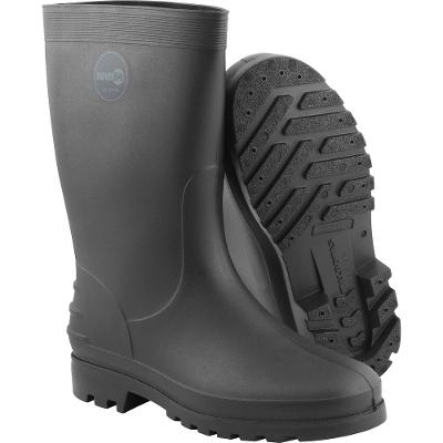 Bota de Pvc Preta Cano Médio Sem Forro 43/44 Nove54