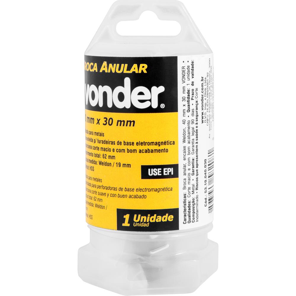 Broca Anular Encaixe Weldon 40 mmx30mm Vonder - 4