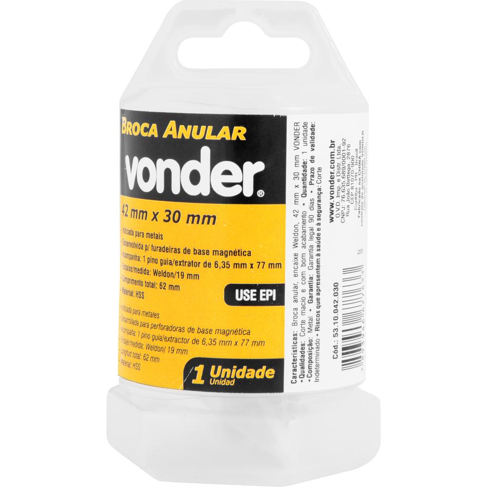 Broca Anular Encaixe Weldon 42 mmx30mm Vonder - 4