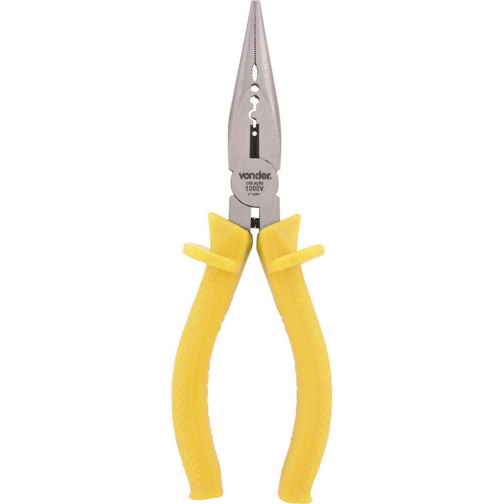 Alicate Bico Meia Cana Eletricista 6  Reto Cromo Vanádio Vonder - 1
