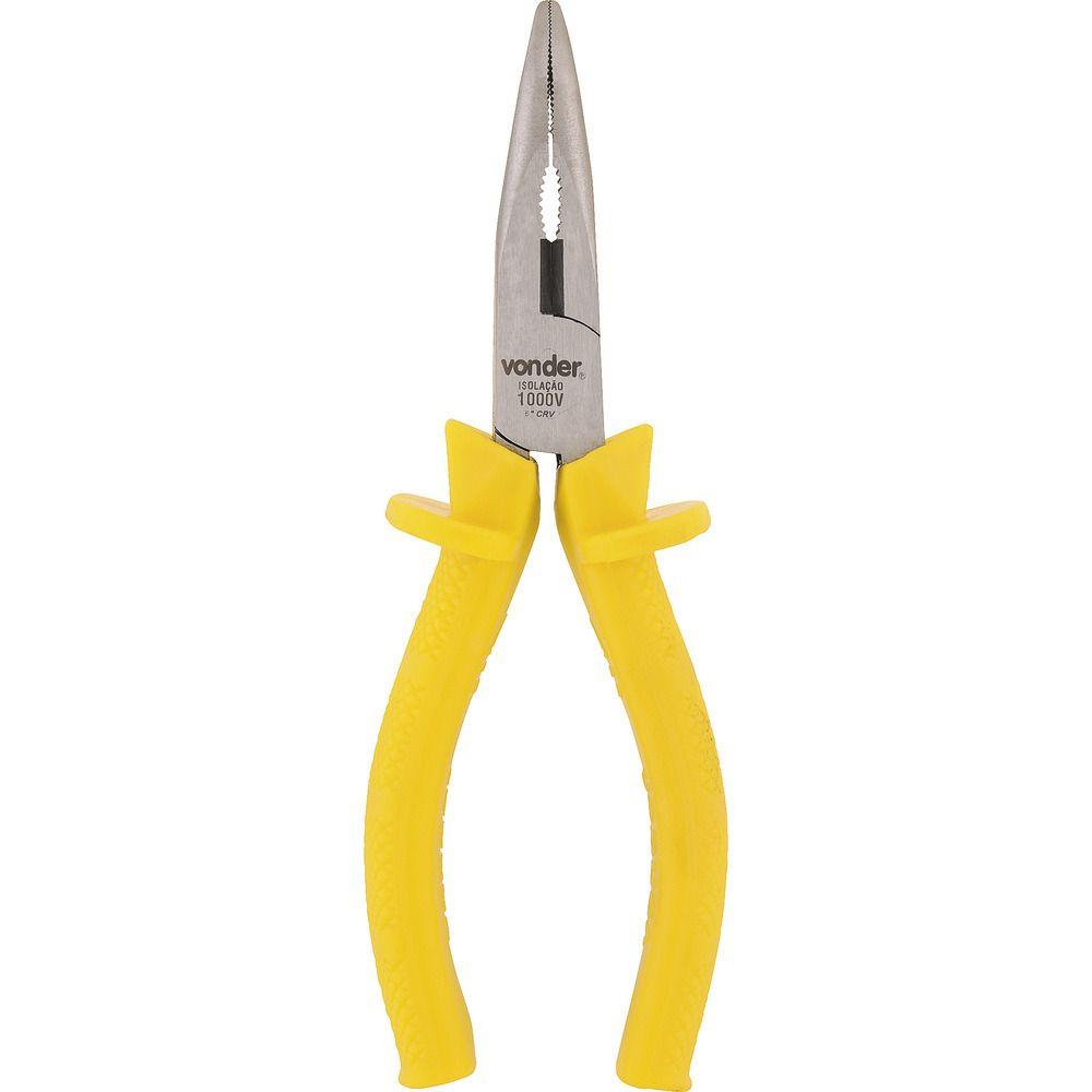 Alicate bico meia cana 6" curvo vanádio isolado 1000v Vonder - 1