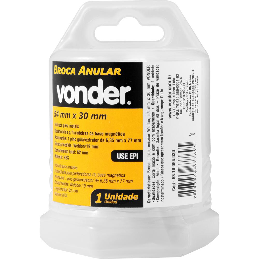 Broca Anular Encaixe Weldon 54 mmx30mm Vonder - 4