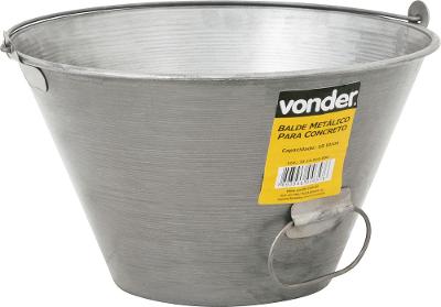 Balde Para Concreto 10 Litros Metálico Envernizado - Vonder