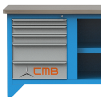 Bancada com 5 Gavetas Suporte morsa N05 e Tampo de pinus 40mm 217 CMB - 2