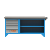 Bancada com 5 Gavetas Suporte morsa N05 e Tampo de pinus 40mm 217 CMB - 3