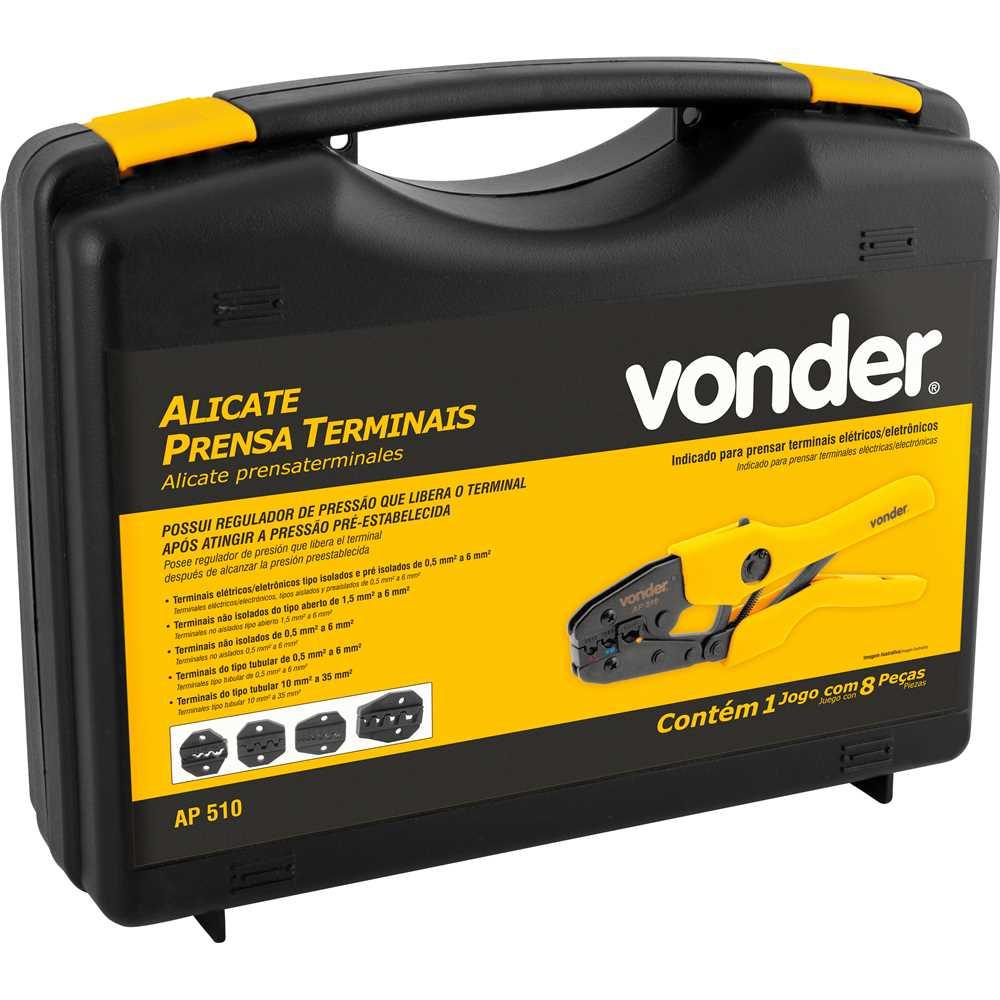 Alicate prensa term c/ catraca kit 5 matriz 5 em 1 Vonder - 2