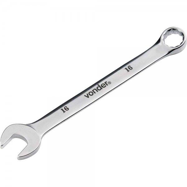 Chave combinada 16mm cromo vanádio cromada cartela Vonder - 3