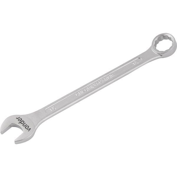 Chave combinada 18mm cromo vanádio fosco cartela Vonder - 1