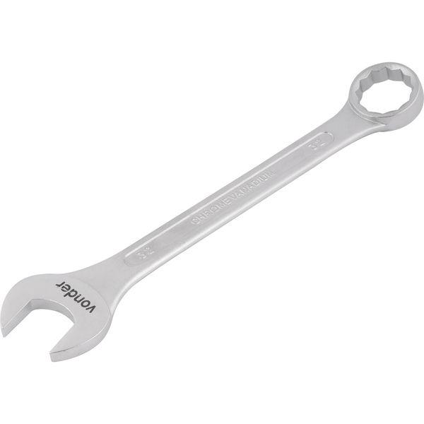 Chave combinada 32mm cromo vanádio fosco cartela Vonder - 1