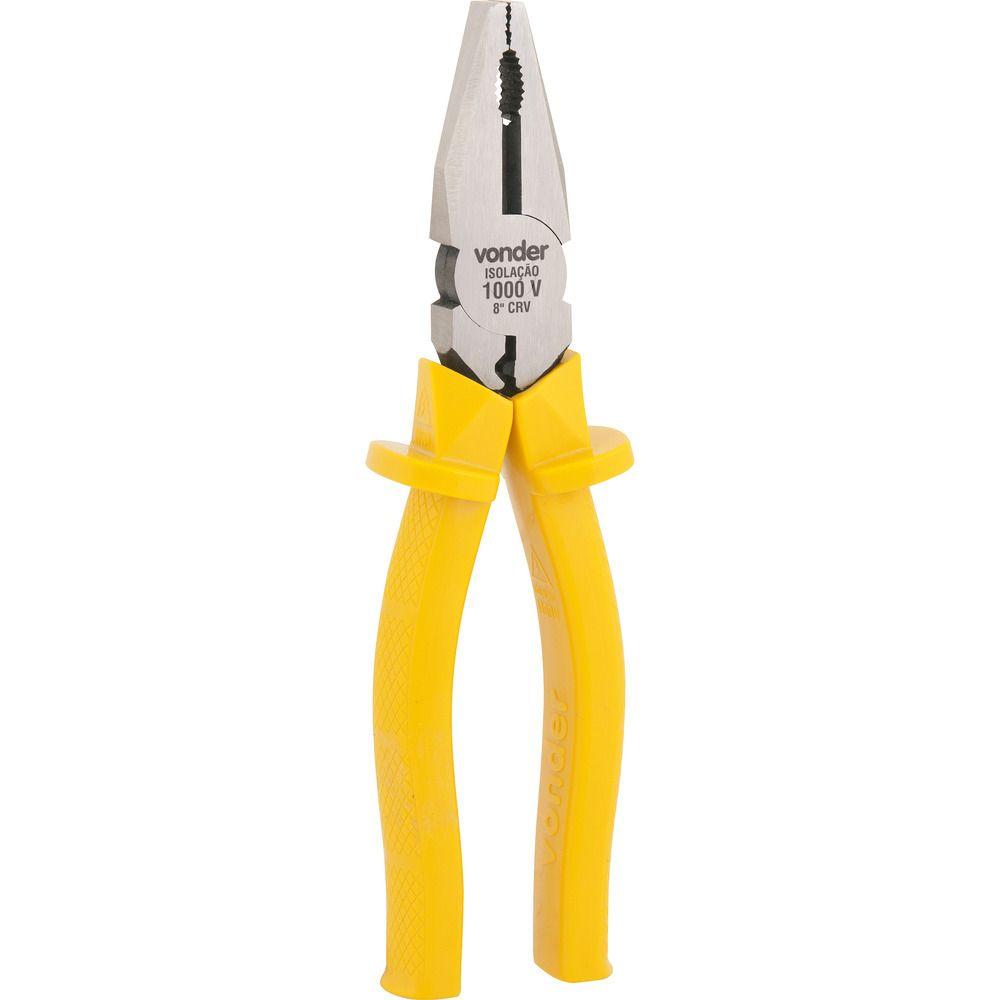 Alicate universal 8" eletricista vanádio isol. 1000v Vonder - 4