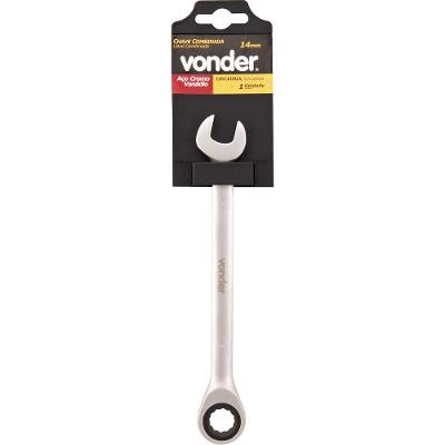 Chave combinada com catraca 17mm cromo vanádio Vonder