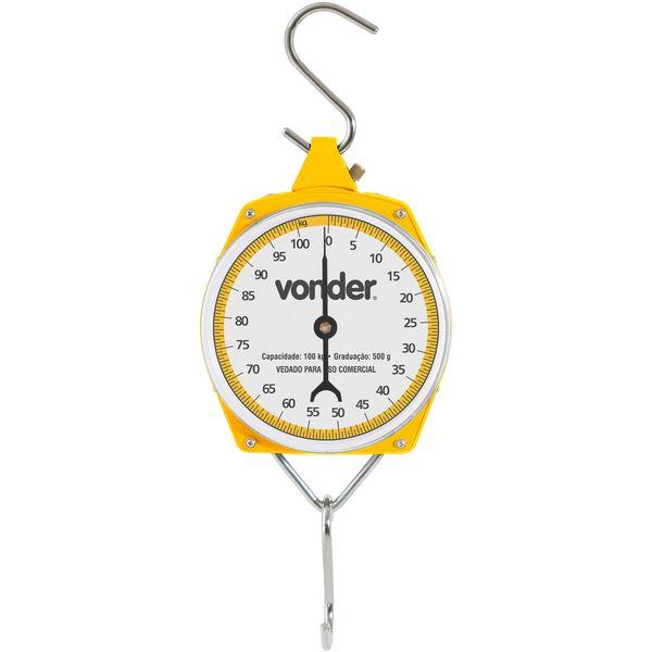 Balança suspensa tipo relógio 100kg - Vonder - 1