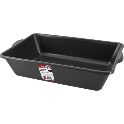 Caixa Plástica Para Massa 20 Litros 60x37x14cm Preta - Nove54