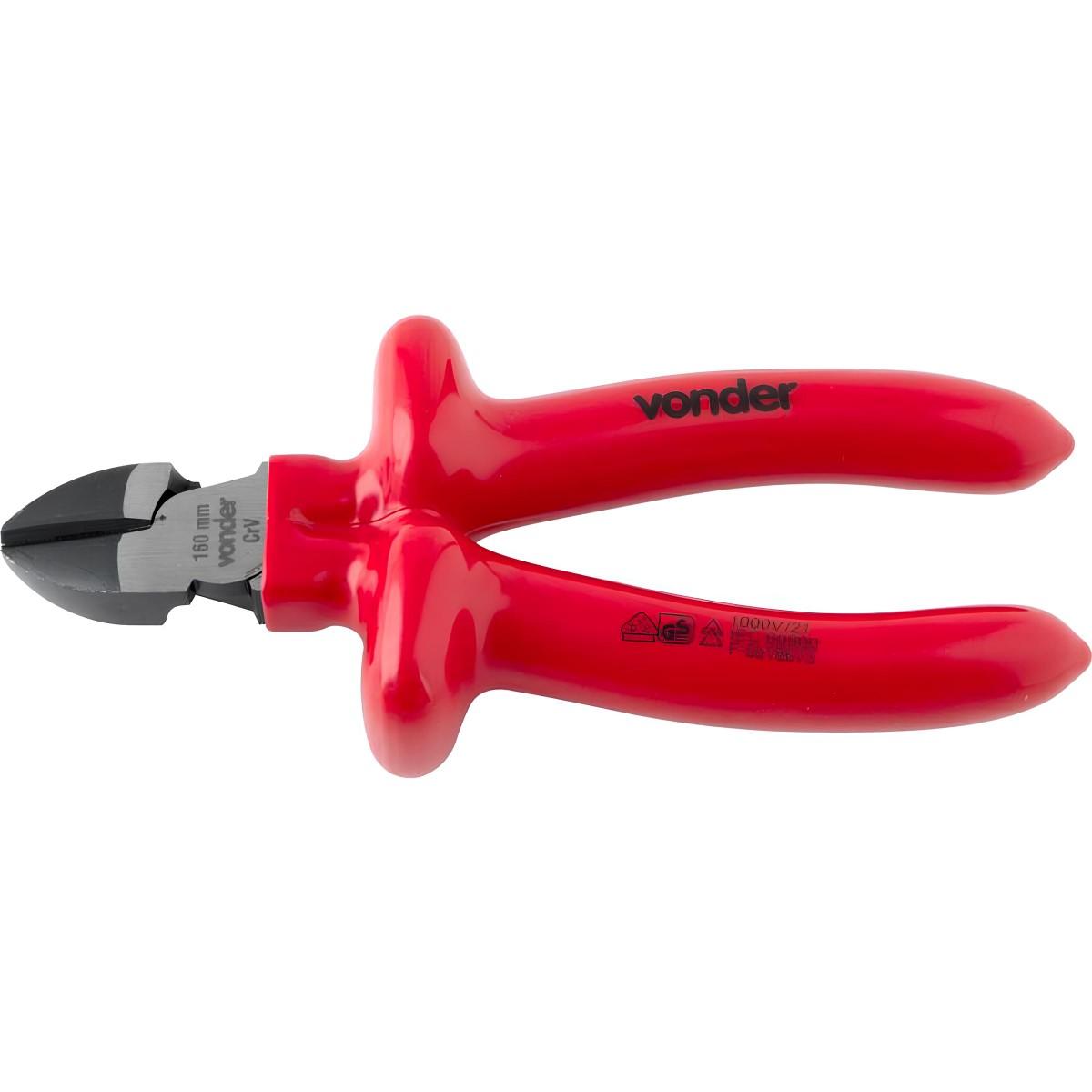 Alicate Isolado Corte Diagonal 6" Vonder Cabo Isolado 1000V IEC 60900 Aço Cromo Vanádio Polido - 4