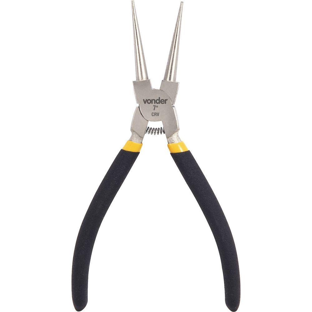 Alicate p/ anéis 7" 180mm int reto vanádio plast Vonder - 2