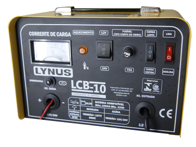 Carregador de Bateria 10A 12-100Ah 220V LCB-10 Lynus