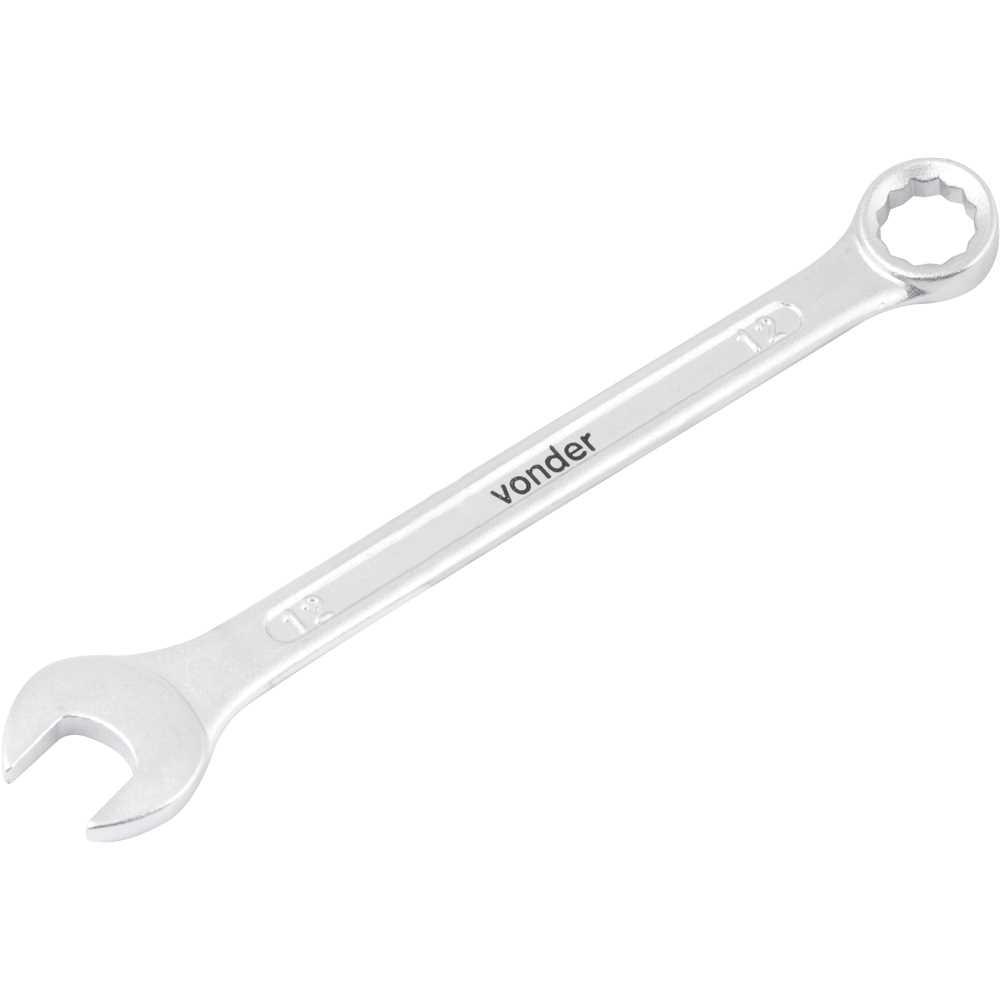 Chave combinada 12mm cromo vanádio cromada cartela - Vonder - 2