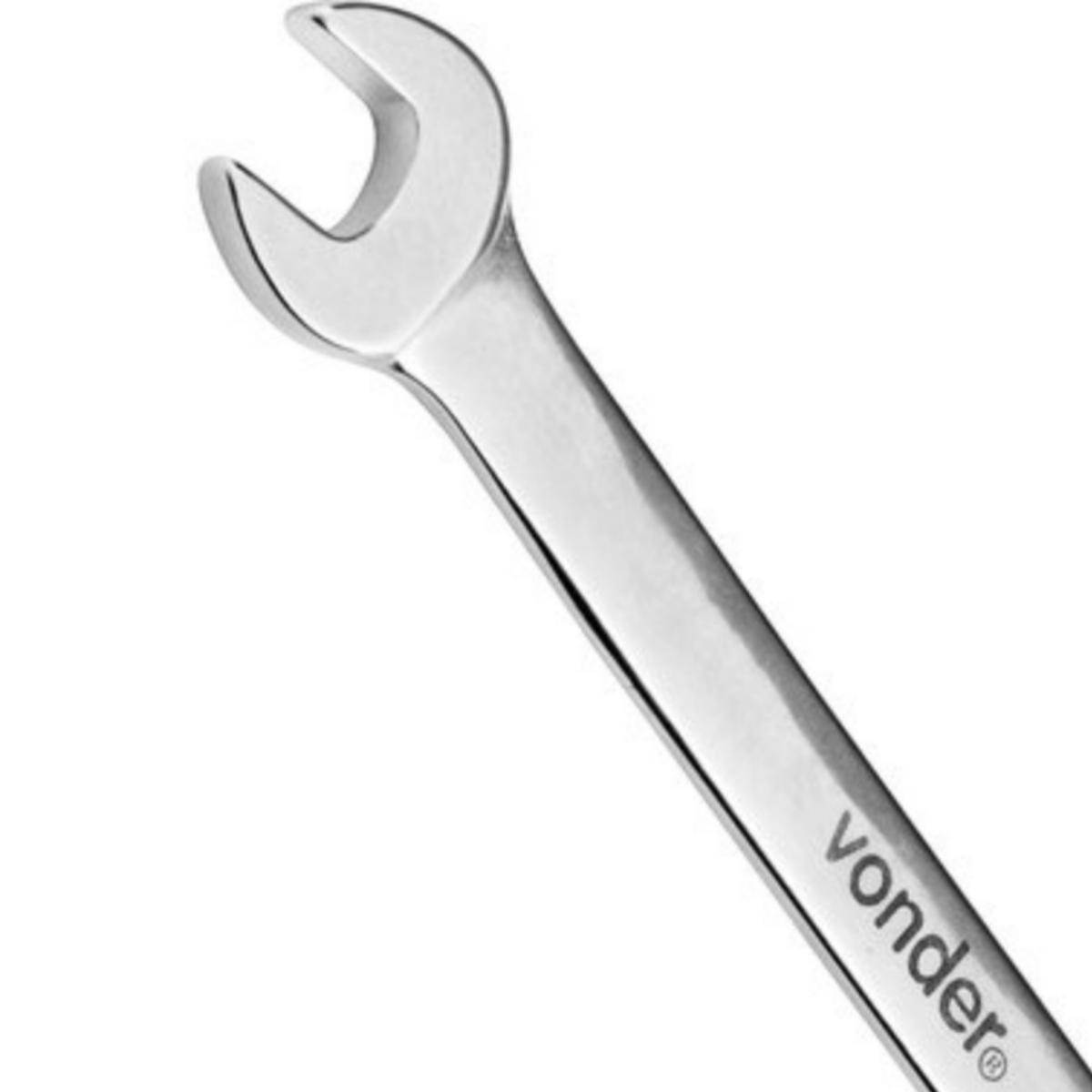 Chave combinada 12mm cromo vanádio fosco cartela Vonder - 3