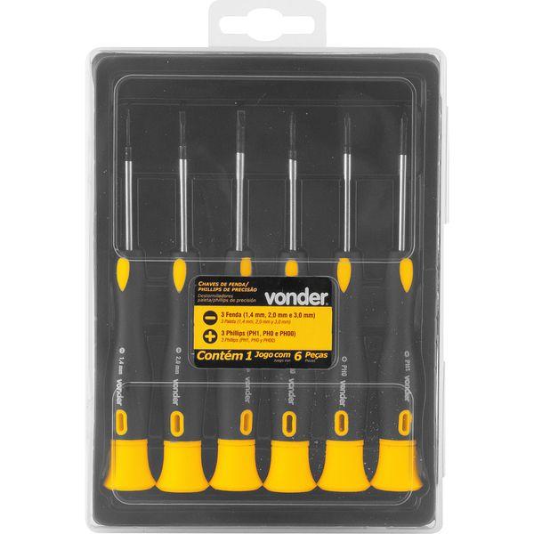 Chave Fenda/Phillips Precisao 6 peças - Vonder - 1