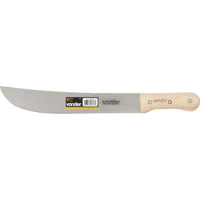 Facão para mato 10" aço carbono cabo madeira - Vonder