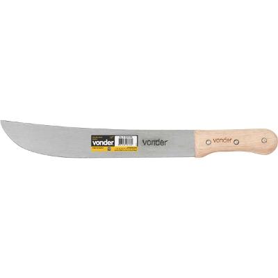 Facão para mato 12" aço carbono cabo madeira - Vonder