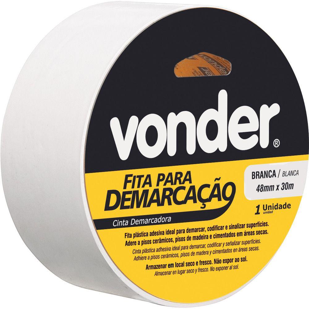 Fita para demarcação de solo 48mmx30m branca Vonder - 1