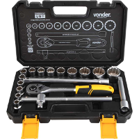 Jogo Soquete Estriado 1/2 10-32mm Cromo Vanádio Vonder - 3