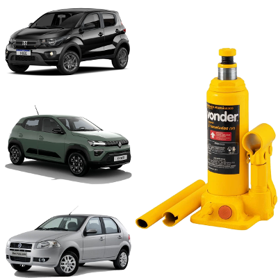 Macaco hidráulico garrafa 2 toneladas 1 estágio Vonder