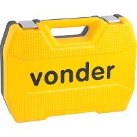 Jogo Soquete Ponteira Encaixe 1/4 E 1/2 Catraca 108 Vonder - 3