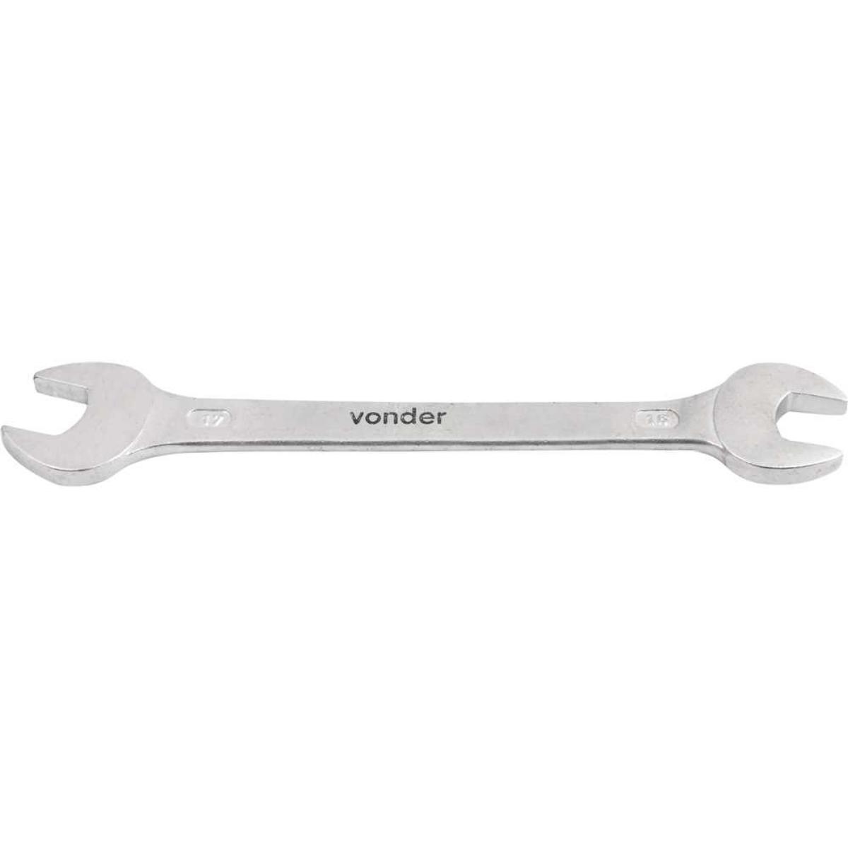 Chave fixa 16x17mm cromo vanádio fosco cartela Vonder - 1