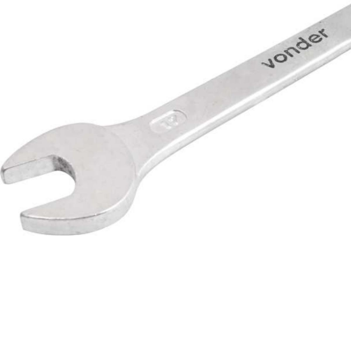 Chave fixa 16x17mm cromo vanádio fosco cartela Vonder - 3