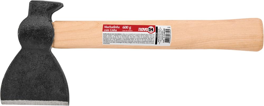 Machadinha 600g com unha cabo madeira - Nove54 - 1